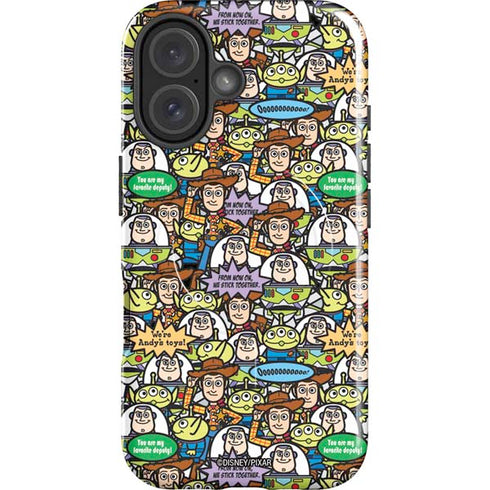 Disney Toy Story Characters Collage Pattern iPhone 16 Plus Magsafe Impact Case